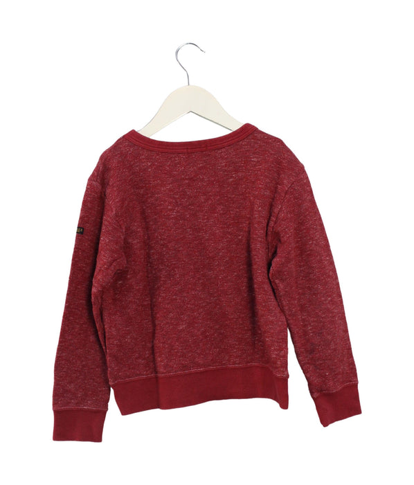 A Red Sweatshirts from Miki House in size 7Y for boy. (Back View)