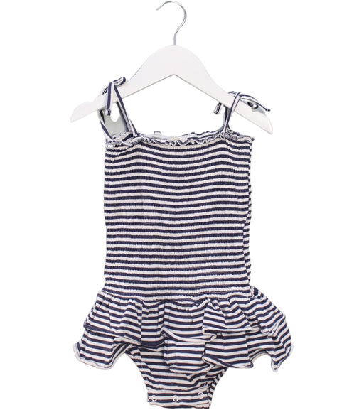 A Navy Sleeveless Bodysuits from Seed in size 18-24M for girl. (Front View)