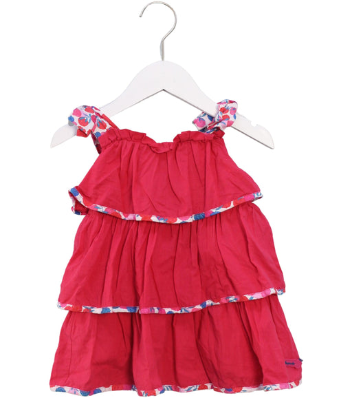 A Pink Sleeveless Dresses from Tutto Piccolo in size 18-24M for girl. (Front View)
