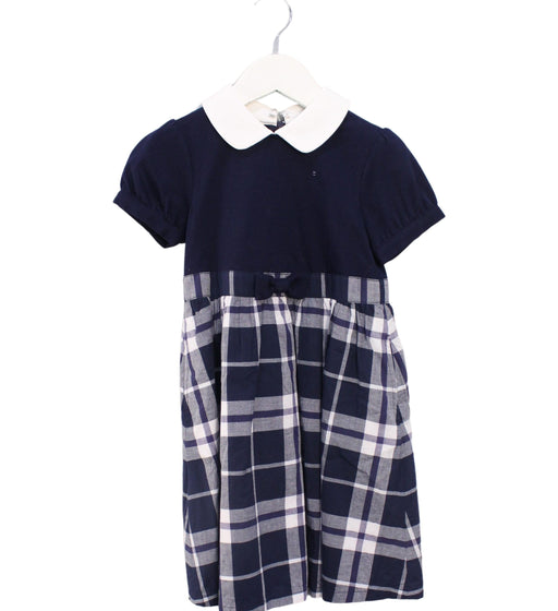 A Navy Short Sleeve Dresses from Kumikyoku in size 2T for girl. (Front View)