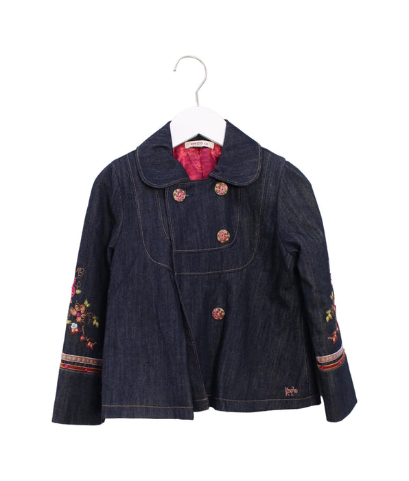 A Navy Lightweight Jackets from Kenzo in size 6T for girl. (Front View)