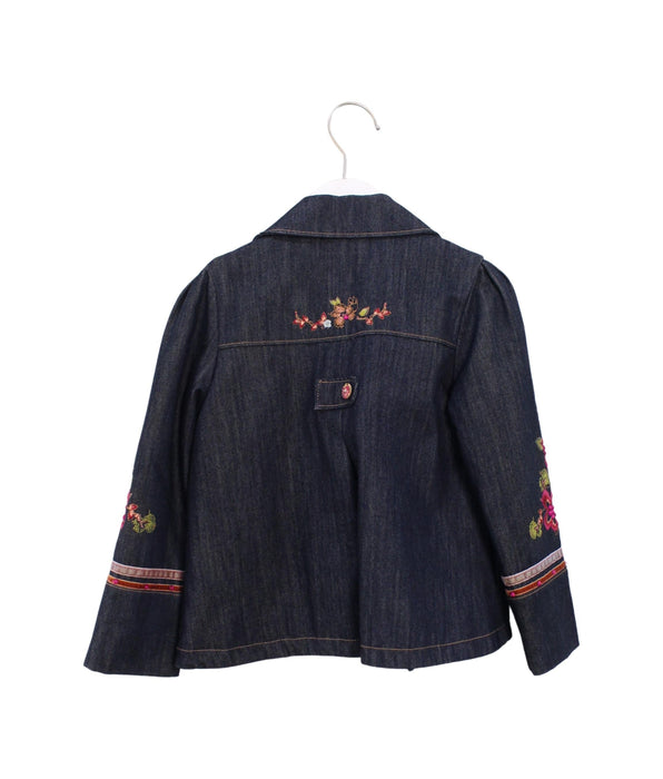 A Navy Lightweight Jackets from Kenzo in size 6T for girl. (Back View)