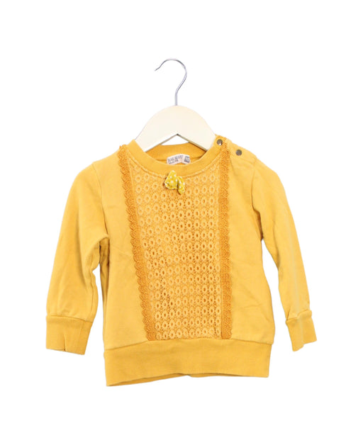 A Yellow Crewneck Sweatshirts from Ragmart in size 18-24M for girl. (Front View)