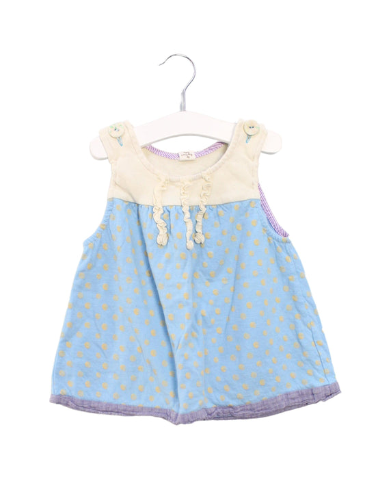 A Blue Sleeveless Dresses from Ragmart in size 18-24M for girl. (Front View)