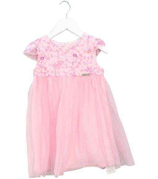 A Pink Short Sleeve Dresses from I Pinco Pallino in size 3T for girl. (Front View)