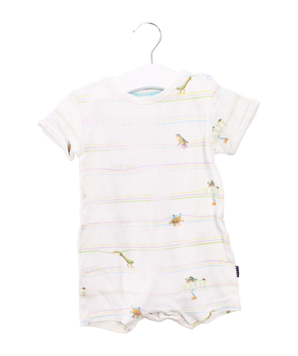 A White Short Sleeve Rompers from Baker by Ted Baker in size 6-12M for boy. (Front View)
