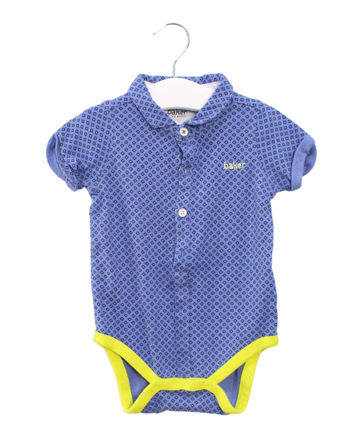 A Blue Short Sleeve Bodysuits from Baker by Ted Baker in size 6-12M for boy. (Front View)