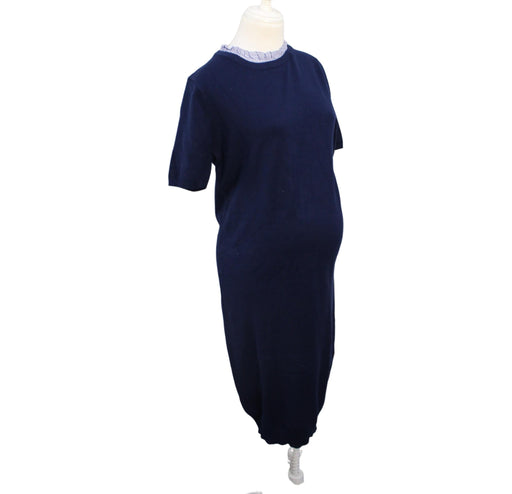 A Navy Sweater Dresses from Seraphine in size S for maternity. (Front View)
