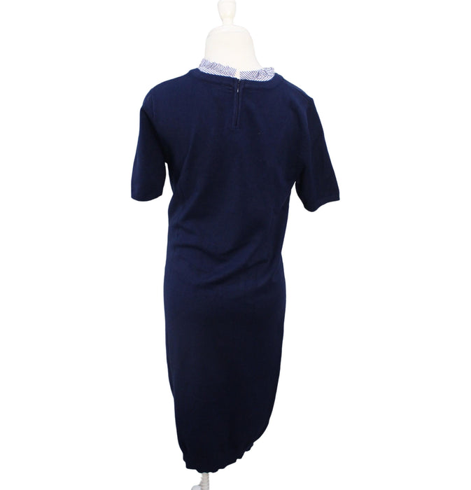 A Navy Sweater Dresses from Seraphine in size S for maternity. (Back View)