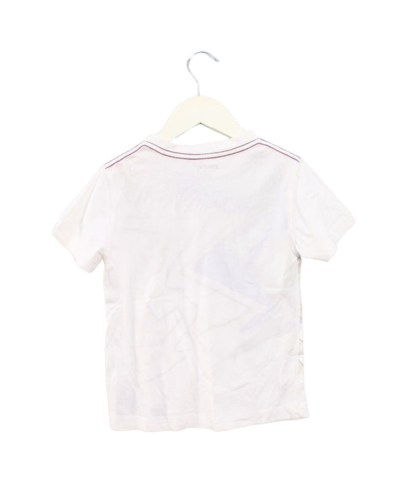 A White Short Sleeve T Shirts from DKNY in size 4T for boy. (Back View)