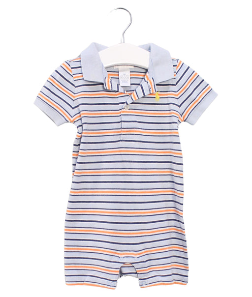 A Blue Short Sleeve Rompers from Ralph Lauren in size 6-12M for boy. (Front View)