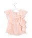 A Pink Short Sleeve Tops from Velveteen in size 4T for girl. (Back View)