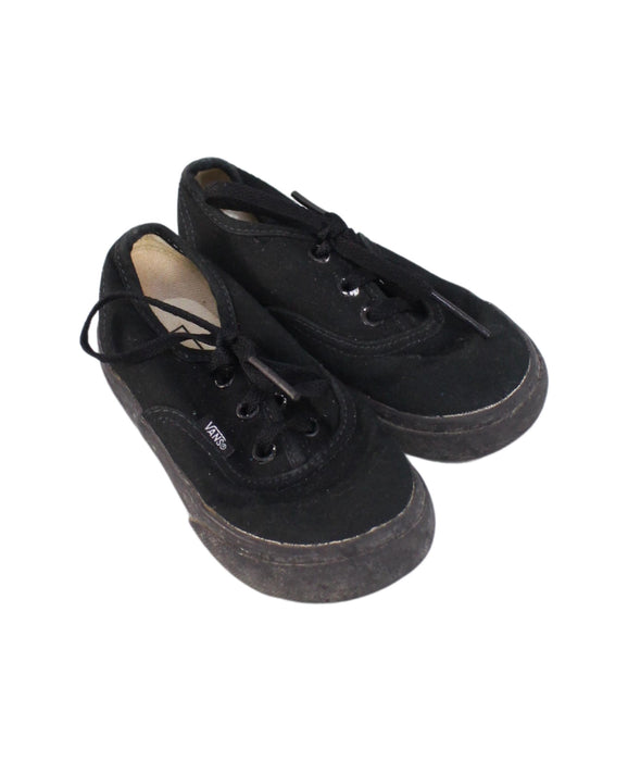 A Black Sneakers from Vans in size 18-24M for boy. (Front View)