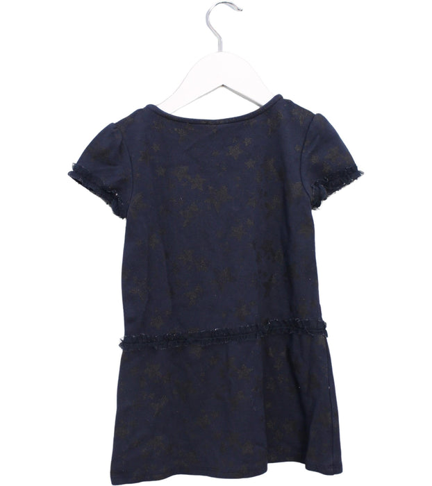 A Navy Short Sleeve Dresses from s.Oliver in size 3T for girl. (Back View)