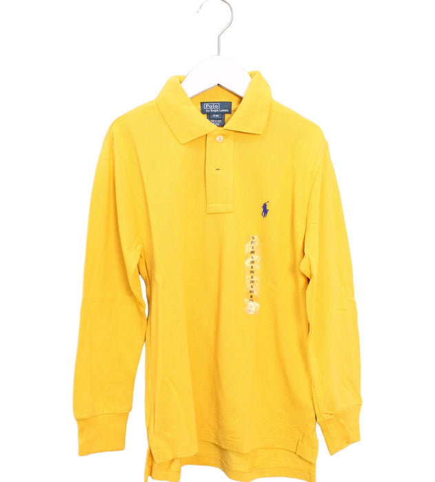 A Yellow Long Sleeve Polos from Polo Ralph Lauren in size 8Y for boy. (Front View)