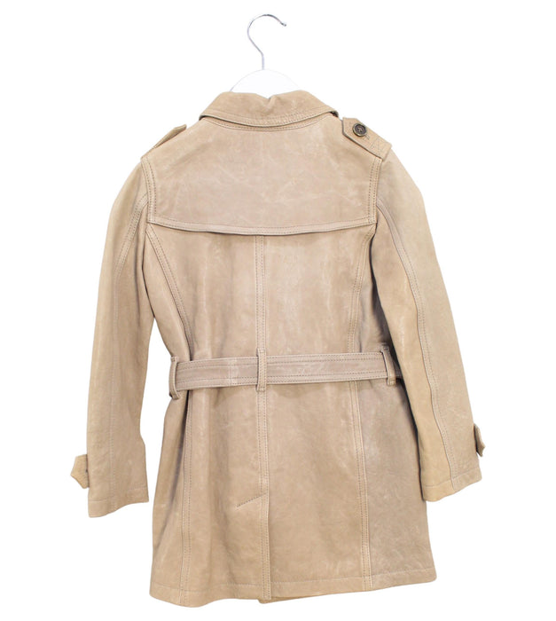 A Beige Coats from Burberry in size 6T for girl. (Back View)