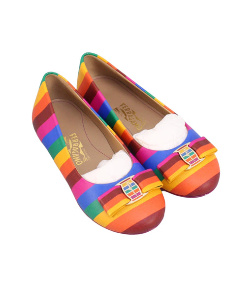 A Multicolour Flats from Salvatore Ferragamo in size 5T for girl. (Front View)