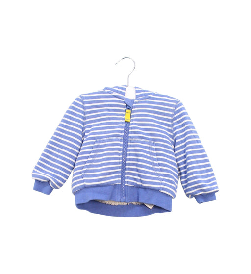 A Blue Lightweight Jackets from Boden in size 3-6M for boy. (Front View)