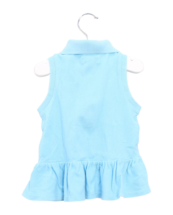 A Blue Sleeveless Dresses from Ralph Lauren in size 6-12M for girl. (Back View)