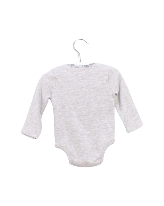 A Grey Long Sleeve Bodysuits from Mudpie in size 0-3M for boy. (Back View)