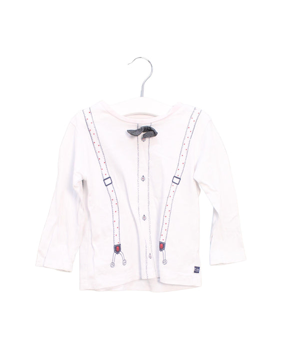 A White Long Sleeve Tops from La Compagnie des Petits in size 18-24M for boy. (Front View)