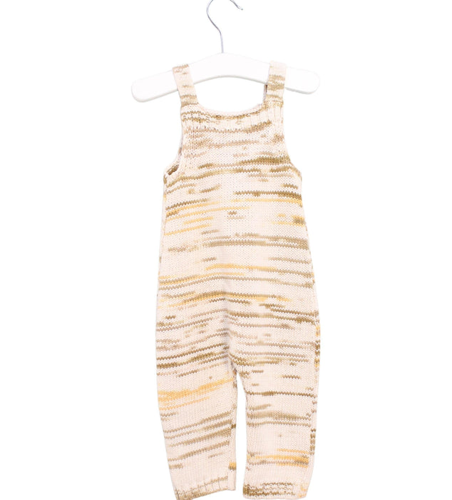 A Beige Sleeveless Jumpsuits from Grown in size 6-12M for neutral. (Back View)