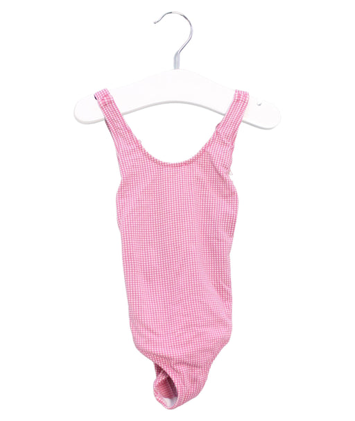 A Pink Swimsuits from Jacadi in size 12-18M for girl. (Front View)