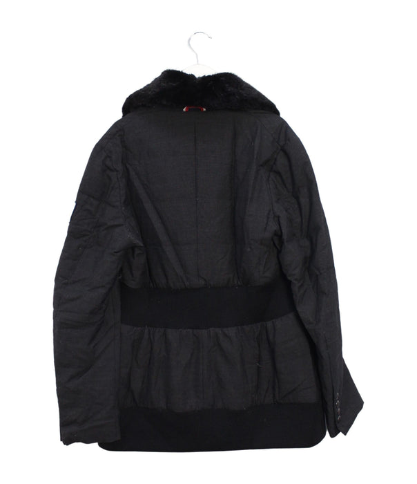 A Grey Coats from Moncler in size 2T for girl. (Back View)