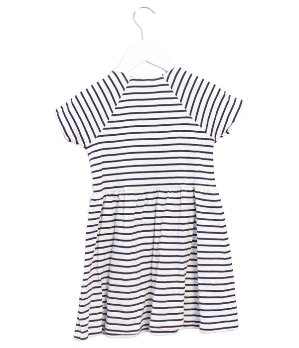 A White Short Sleeve Dresses from Petit Bateau in size 3T for girl. (Back View)