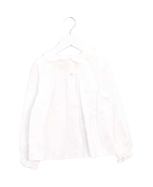 A White Long Sleeve Tops from Purete du... Bebe in size 5T for girl. (Front View)