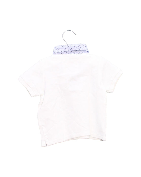 A White Short Sleeve Polos from Gingersnaps in size 6-12M for boy. (Back View)