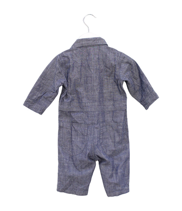 A Navy Long Sleeve Jumpsuits from Denham in size 6-12M for boy. (Back View)