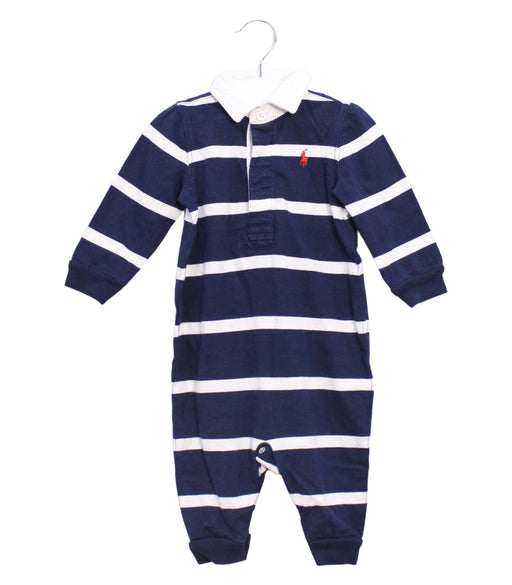 A Navy Jumpsuits from Ralph Lauren in size 3-6M for boy. (Front View)