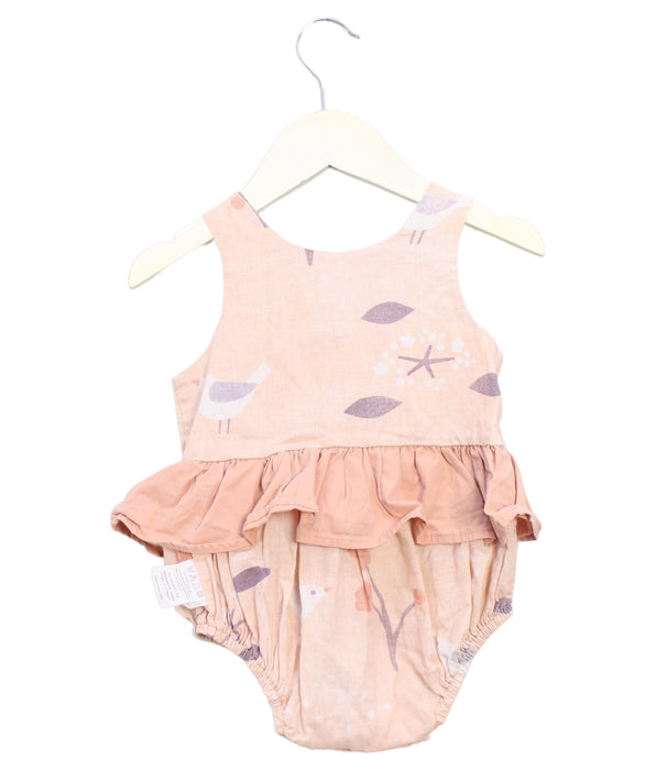 A Pink Sleeveless Bodysuits from Mimi Mono in size 3-6M for girl. (Back View)