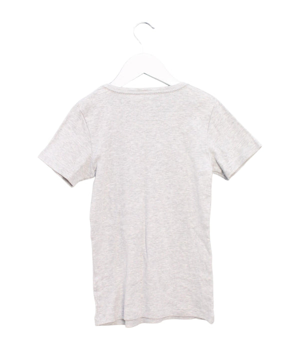 A Grey Short Sleeve T Shirts from Petit Bateau in size 12Y for girl. (Back View)