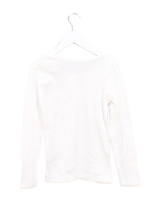 A White Long Sleeve Tops from Petit Bateau in size 8Y for girl. (Back View)