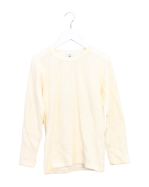 A Yellow Long Sleeve Tops from Petit Bateau in size 8Y for girl. (Front View)