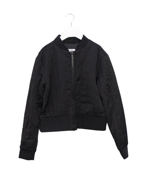A Black Lightweight Jackets from DKNY in size 10Y for girl. (Front View)