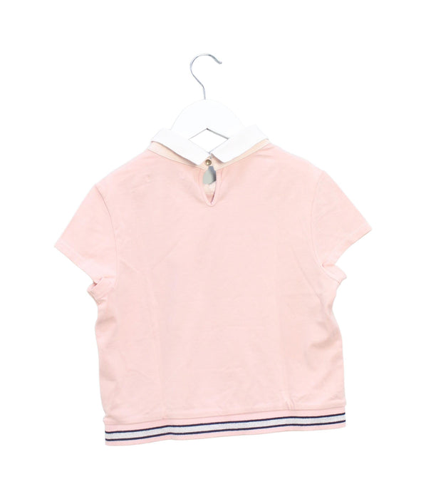 A Pink Short Sleeve Tops from IKKS in size 12Y for girl. (Back View)