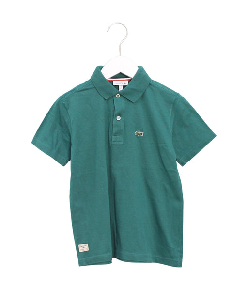 A Green Short Sleeve Polos from Lacoste in size 8Y for boy. (Front View)