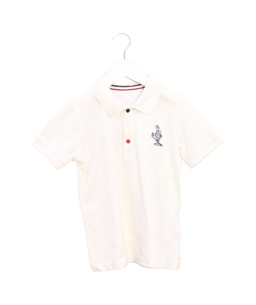A Ivory Short Sleeve Polos from Moncler in size 8Y for boy. (Front View)