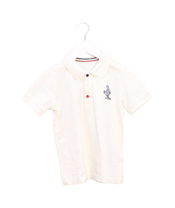 A Ivory Short Sleeve Polos from Moncler in size 8Y for boy. (Front View)