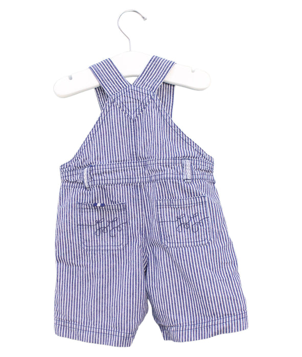 A Blue Overall Shorts from Jojo Maman Bébé in size 3-6M for boy. (Back View)