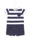 A Navy Short Sleeve Rompers from The Little White Company in size 3-6M for boy. (Front View)