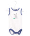 A White Sleeveless Bodysuits from Boden in size 3-6M for boy. (Front View)