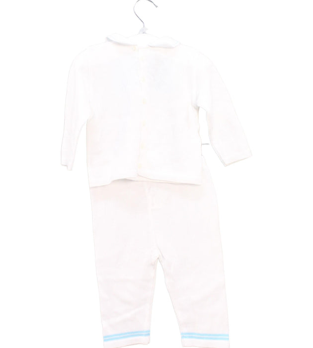 A White Pants Sets from Chickeeduck in size 6-12M for girl. (Back View)