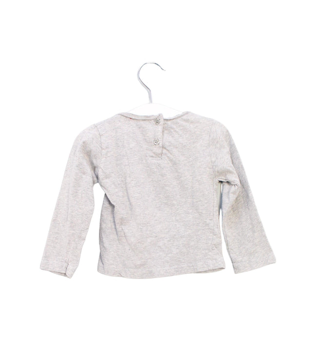 A Grey Long Sleeve Tops from Emile et Ida in size 6-12M for boy. (Back View)