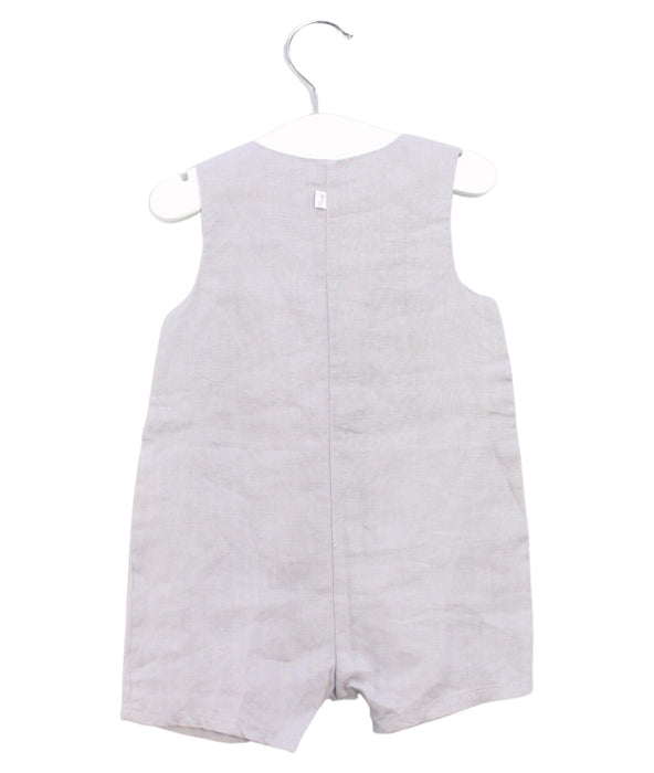 A Grey Rompers from Jacadi in size 3-6M for boy. (Back View)