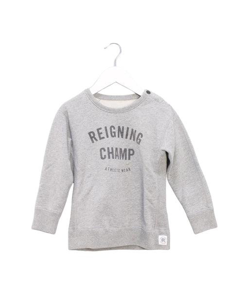 A Grey Crewneck Sweatshirts from Reigning Champ in size 6T for boy. (Front View)