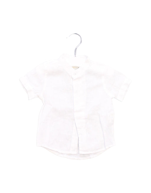 A White Shirts from Chickeeduck in size 6-12M for boy. (Front View)